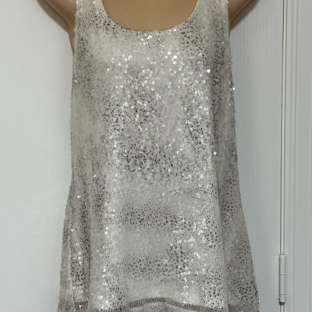 INC International Concepts Shimmering Iridescent Sequin Tank Top